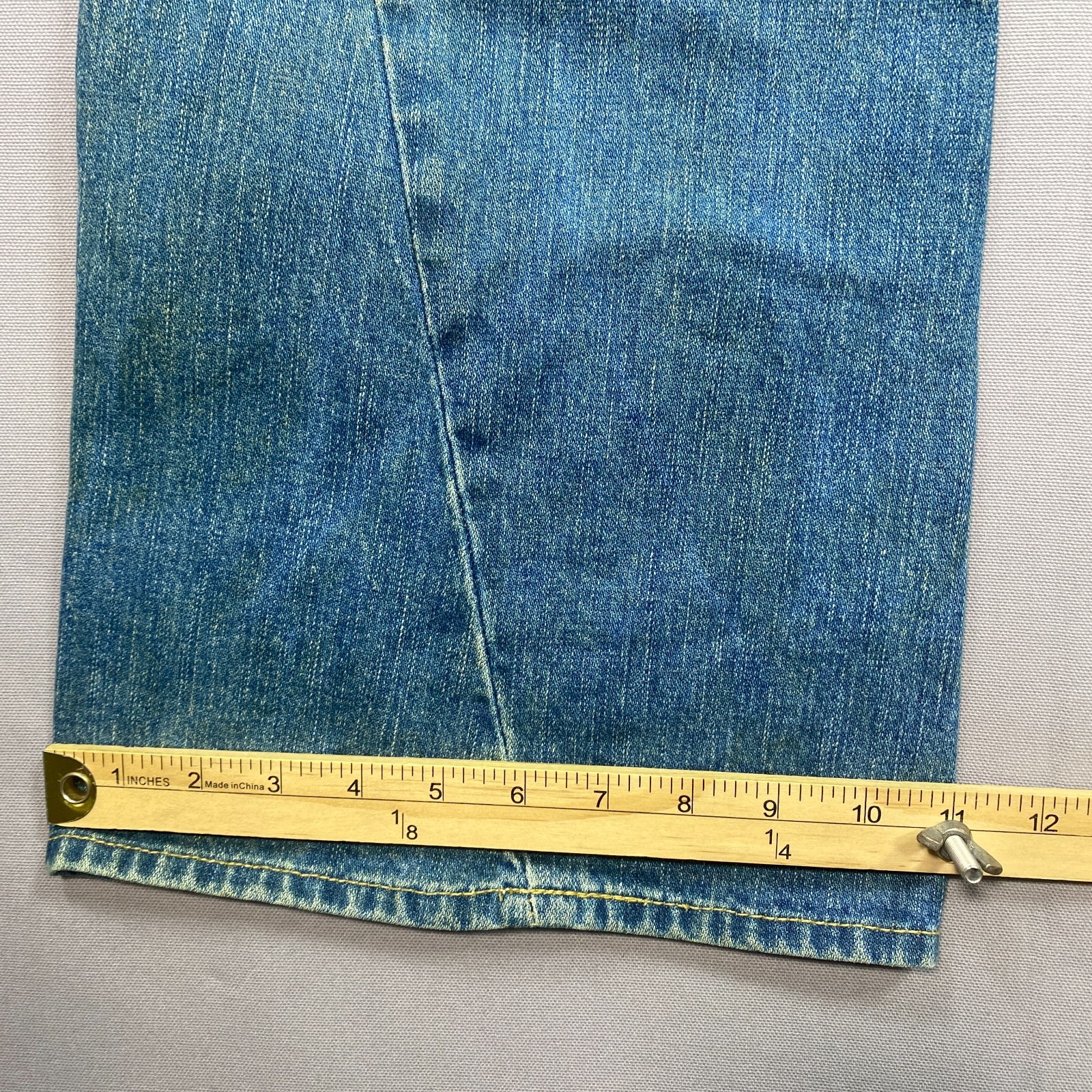 True Religion Jeans 38x34 fits 34x34 Joey Flare Mud Wash Patched Y2K Grunge image 4