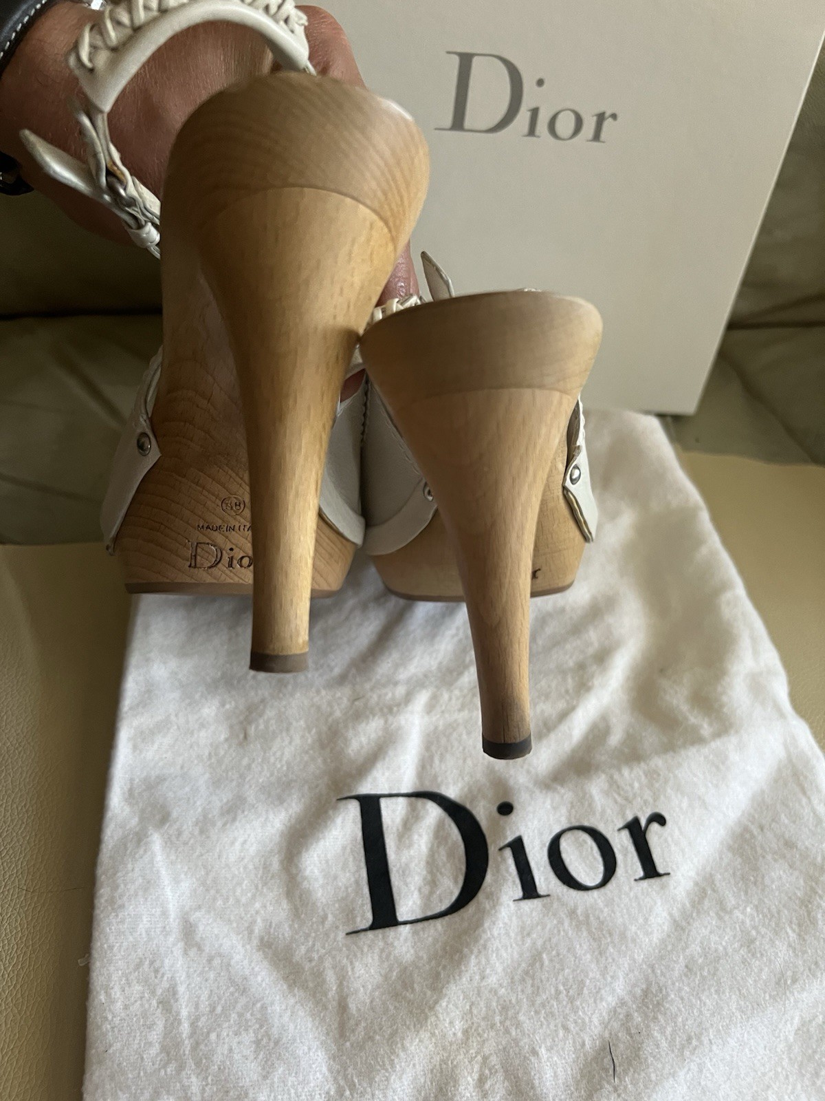 Christian DIOR Y2K Vintage John Galliano High Heel Clogs Mule Sandals 38 Us 8 thumbnail 7