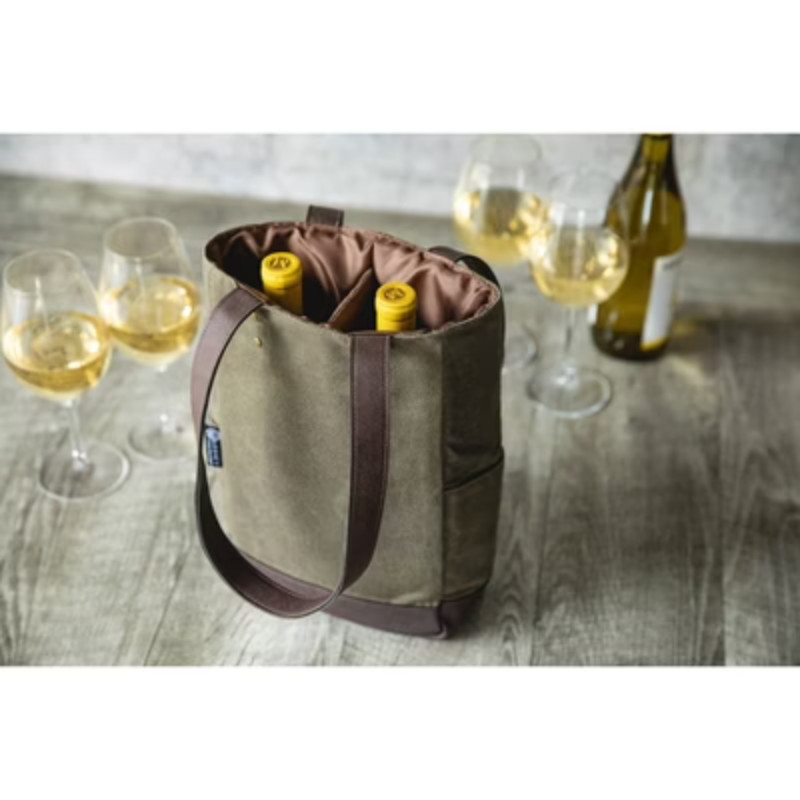 Picnic Time 34.65qt Waxed Canvas Wine Bag