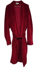 Vintage Bath Robe Sea Island Treasurobe Medium Scarlet Red SOFT w/ Belt Pockets