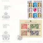 2 x GB RM FDC: 2010 THE KING'S STAMPS - Pane & Sheet + Bureau & London Cancels