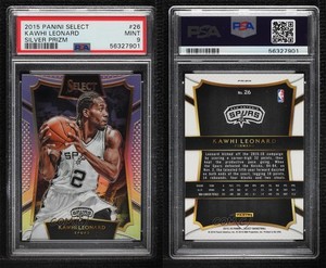 2015-16 Panini Select Concourse Silver Prizm Kawhi Leonard #26 PSA 9 MINT