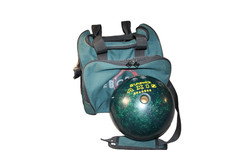 Brunswick Axis Bowling Ball 8 lb 7 oz w/ Bag Clean Used Zippers Work Green