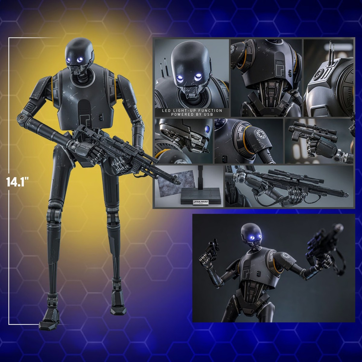 Hot Toys TMS156 Star Wars: Andor K-2SO 1/6 Scale Collectible