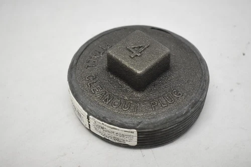 Jones Stephens P56400 4 Lead Fitting All Plug Fit All Cleanout Plug Cast Iron - Picture 4 of 7