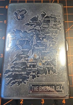 Mayell Cigarette Case The Emerald Isle With Paper Box With Writting 