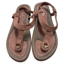 Women's Socofy SZ 41 10.5Sandals Slip On Sling Back Pink/ Beige