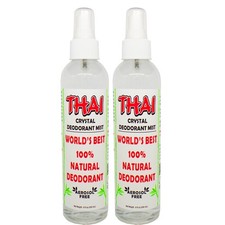 Thai Deodorant Stone Crystal Mist Natural Deodorant Spray 8 oz. Bundle Pack of 2