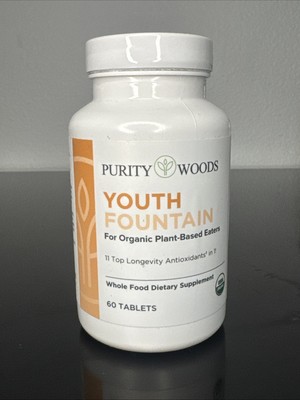 purity woods youth fountain organic plant based eater 60tablets Free ShippingA20