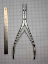 AESCULAP FO520R HOHLMEISSELZANGE MARQUARDT gebogen Maul:13x3,80mm 20cm