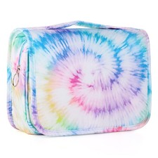 Kids Hanging Toiletry Bag Girls Travel Tie Dye Cosmetic Makeup Wash Bag