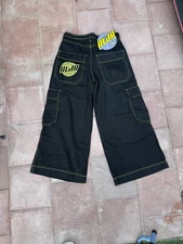 JNCO Jeans Commando Army Twill Vintage Y2K Wide Leg 32 x 30 Black Cargo Pants