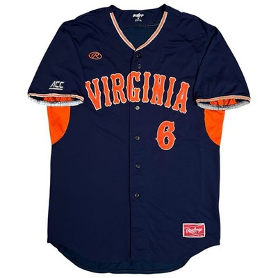 Team Issued 2015 Virginia Cavaliers UVA Baseball Rawlings ACC Jersey Size 44