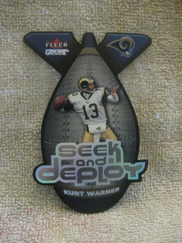 2001 Fleer Genuine Seek and Deploy Kurt Warner #9 SD NFL St. Louis Rams mint