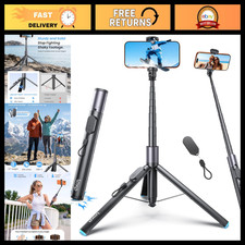 67'' Adjustable Phone Tripod with Remote, Fast Auto-Open for Creators Vloggers