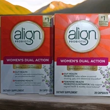 2 P&G ALIGN PROBIOTIC WOMEN'S DUAL ACTION GUT HEALTH SUPPLEMENT 28 X2 56 CAPSULE