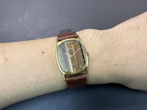 Reloj Citizen Ellipse de cuerda manual para hombre esfera marrón caja dorada CA813 - Imagen 11 de 11