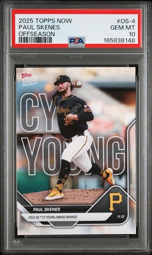2025 TOPPS NOW OFFSEASON #OS-4 PAUL SKENES PSA 10