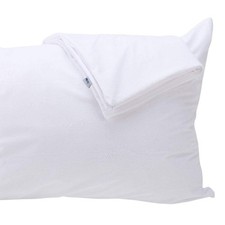 Feather Proof Pillow Protectors Queen Size with Zipper Set of 2 - 100 Waterp...