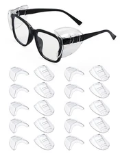 YunTuo 10 Pairs Eye Glasses Side Shields Flexible Slip on Side Shields for Sa...