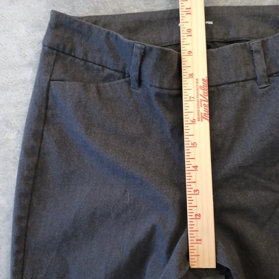 Pantalones al tobillo Pixie azul marino antiguos para mujer talla 4 grises bolsillos ajustados 28x29 tiro medio Foto 3 de 4