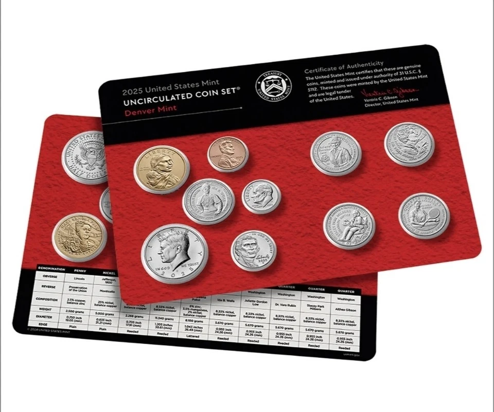 2025 US Uncirculated Mint set Philadelphia + Denver 20 coins -Last Penny! % - Image 4 of 4
