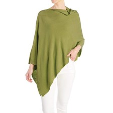 Women's Lightweight Versatile Poncho Shawl Wrap, 15 Colors, OSFM, Multi-Way Wear