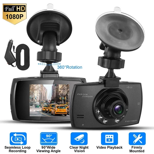 1080P HD Car Dash Camera Video DVR Recorder Front Night Vision Dashcam G-Sensor