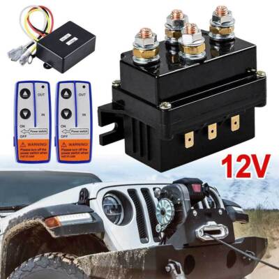 12V 250A Winch Relay Kit Windenmagnetrelais mit 2 Fernsteuerung Für ATV LKW KFZ