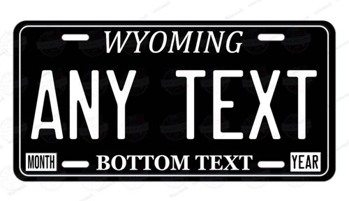 Blk/White Any Text Customized License Plate Metal Tag Auto Car Bike ATV Bicycle - Picture 4 of 44