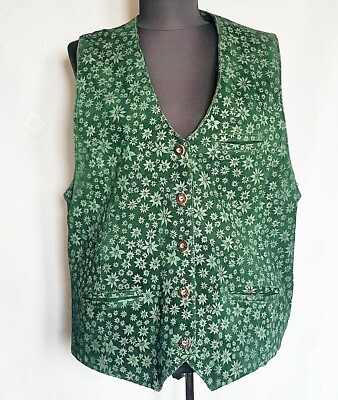 VINTAGE HAMMERSCHMID OKTOBERFEST DIRNDL TYROL LEATHER WOMEN SLEEVELESS US14 EU42