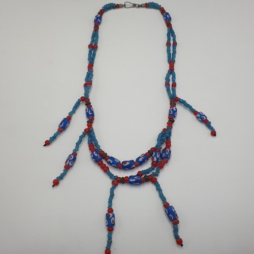 Vintage African Style Old Glass Beaded Necklaces Lot 3 - Picture 9 of 24