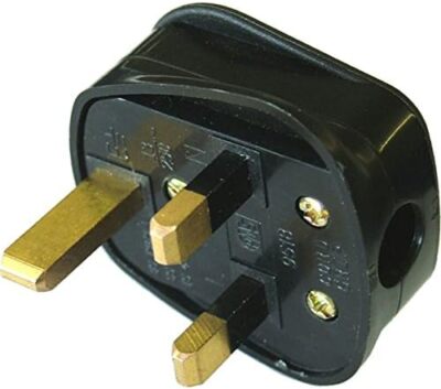 Power Plus Plug In Premium Faithfull Power Plus PLUG13R 13A 230 V Plastic Plug Black Uk ...