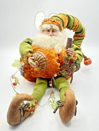 Grande torta di zucca barbuta vintage Mark Roberts fata 18" 51-46600