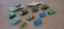 12 Mezzi Militari plastica vintage anni 70 - Carrarmati, Sottomarino, Anfibio