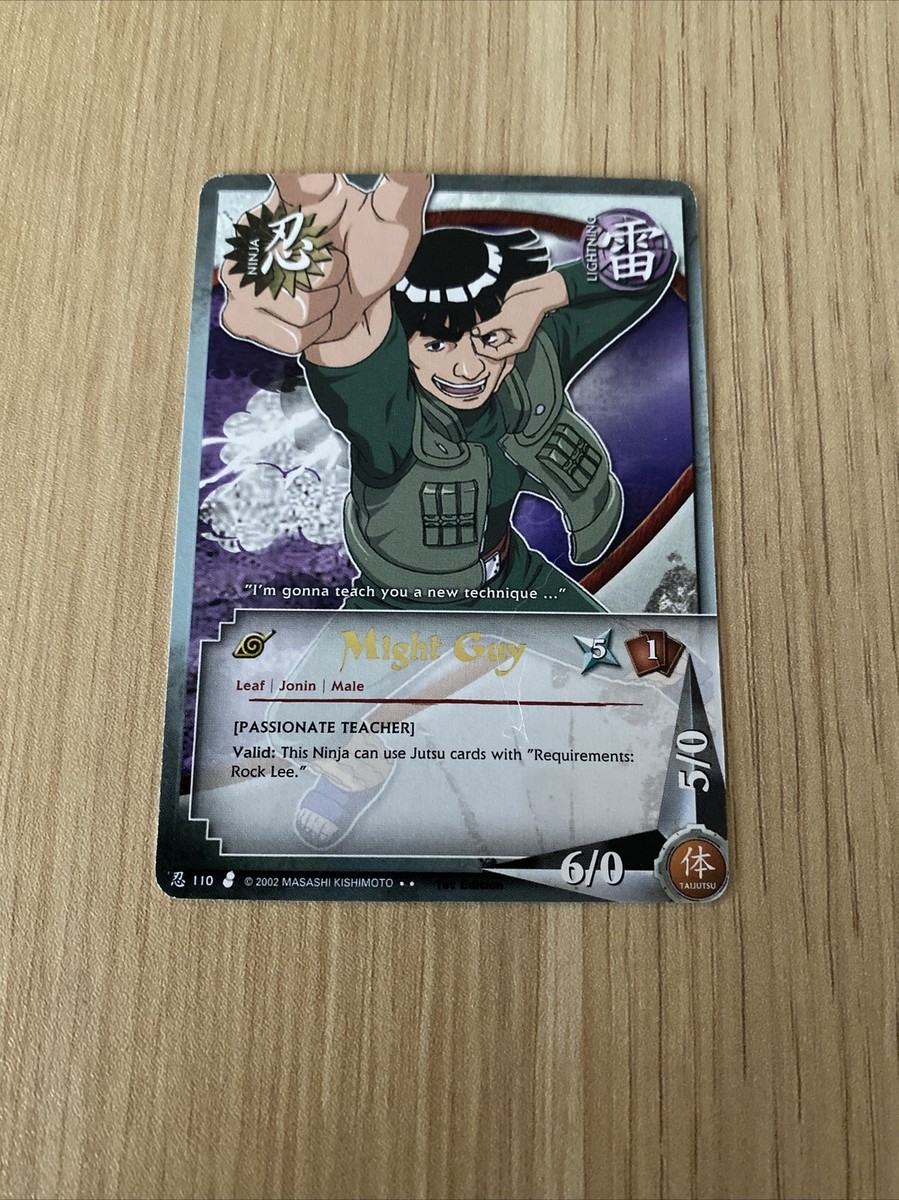 Naruto Collectible Card Game: Might Guy 110 Gold Text 1st Edition