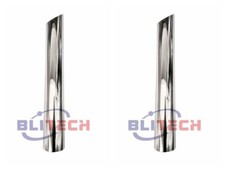 Pair 6 X 60 Od Chrome Mitre Cut Exhaust Stack Pipe Semi Truck Tube Tailpipe Us