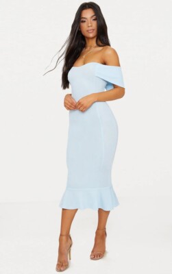 Exclusive Frosted Powder Blue Evening Dress~Size 8** | eBay