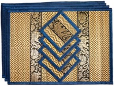 Image of Cccollections Hand-Woven Table Placemats & Coasters Set for Everyday Dining