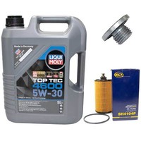 MotoröL Set 5W-30 5 Liter + ÖLfilter + ÖLablassschraube FüR Chevrolet Cruze Trax