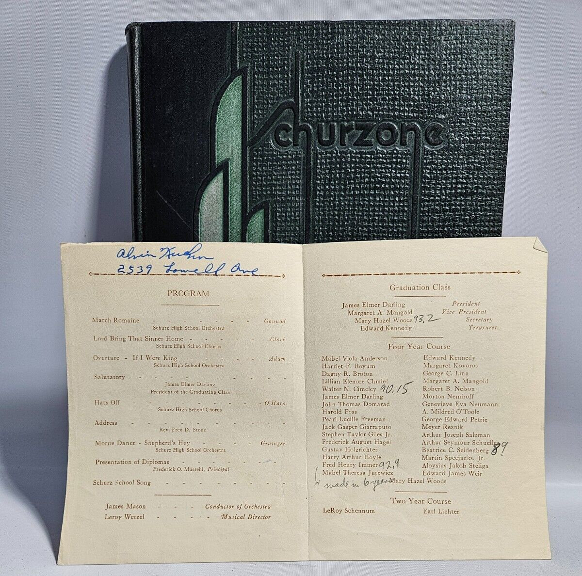 The Schurzone 1934 Yearbook, Carl Schurz Senior High School, Chicago Illinois