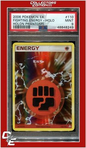 EX Holon Phantoms 110 Fighting Energy Holo PSA 9