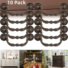 10 X Antique Drawer Pulls Vintage Bronze Cabinet Dressing Wardrobe Table Handles