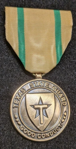 Texas State Guard Good Conduct Medal with Moiré Ribbon