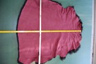 Lammfell, Echt Fell, Schaffel,Velour, Haar, Echt Leder Fell, Farbe burgund 