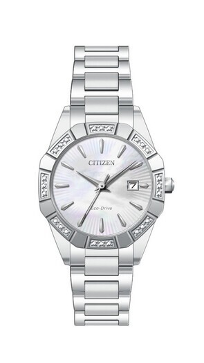 Citizen Women's Classic Eco-Drive Silver Stainless Steel Watch 28