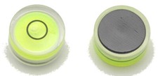 One Magnetic 18mm X 9.2mm Bubble Spirit Level Round Circular Circle Yellow