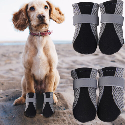 Zapatos para Perros Mascota Pata Protector Informal Bota Cachorro Antideslizantes Tenis (Negro L) - Imagen 5 de 10