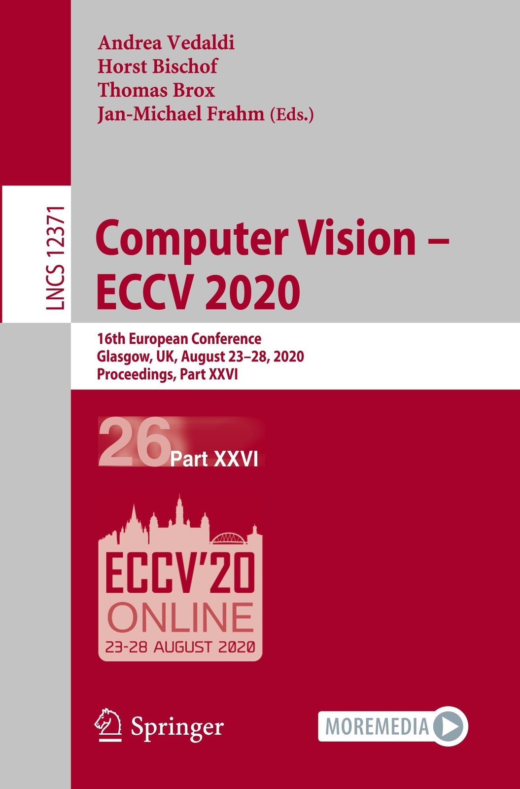 Andrea Vedaldi (u. A.) | Computer Vision ¿ Eccv 2020 | Taschenbuch |