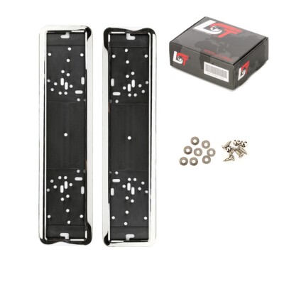 2x Kennzeichen Nummernschildhalterung Chrom hochglanz 520x110mm für DAIHATSU